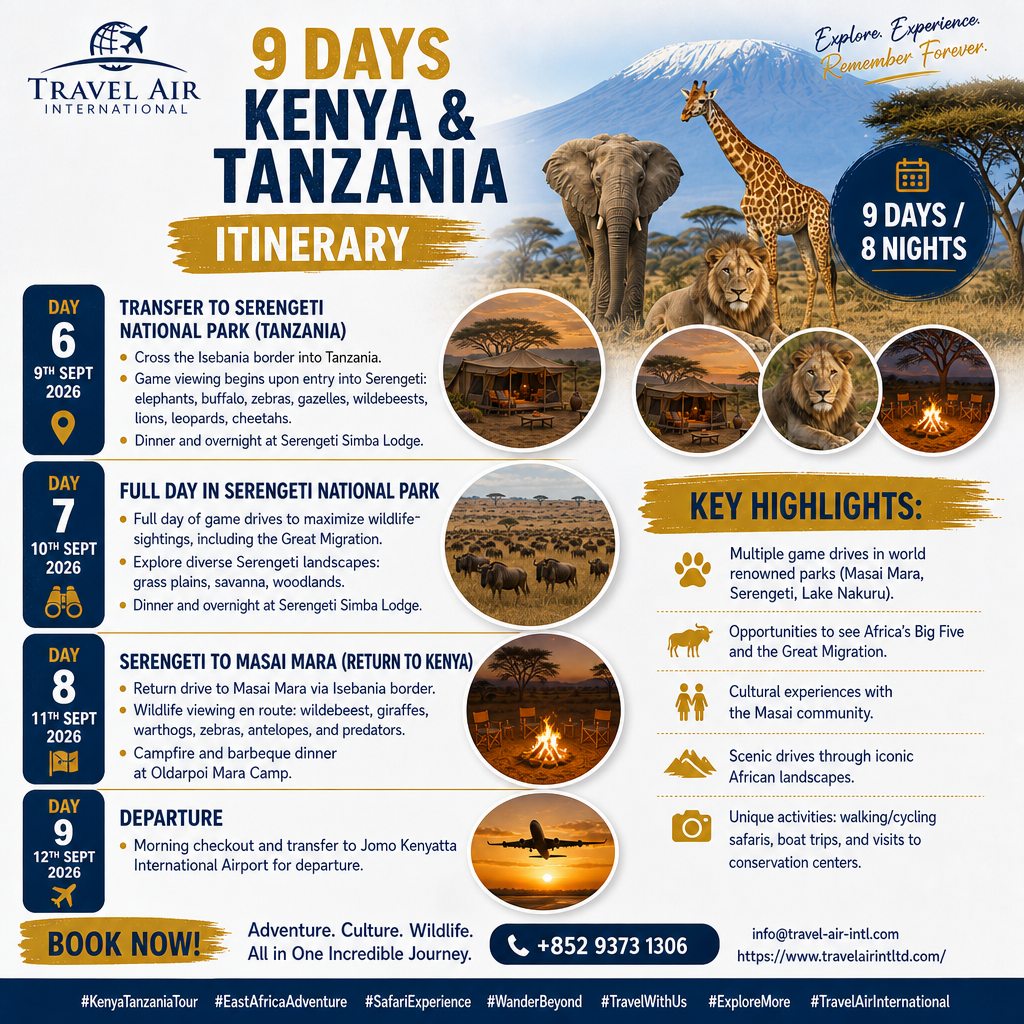9 Days Kenya and Tanzania Safari